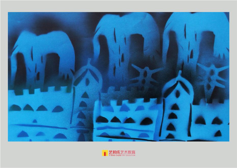 喷漆版画/6-8岁学员作品